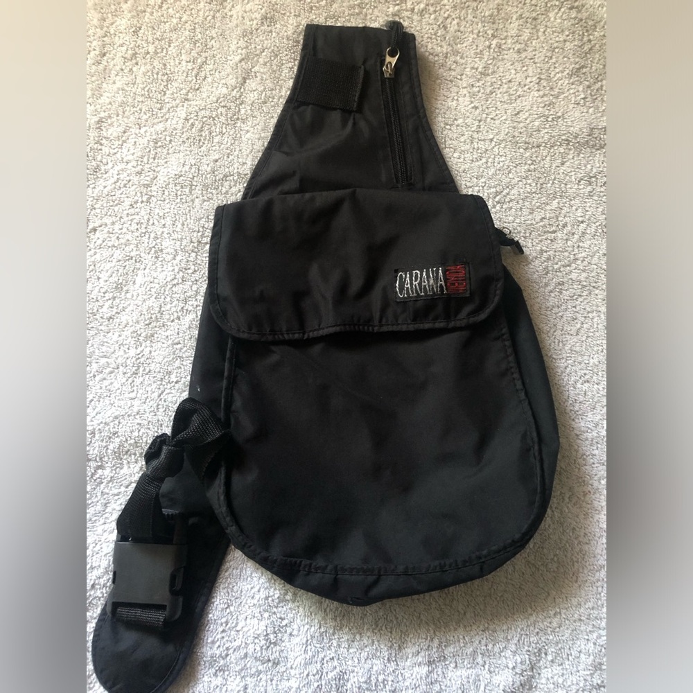 Vintage Caravan Black Crossbody Bag
